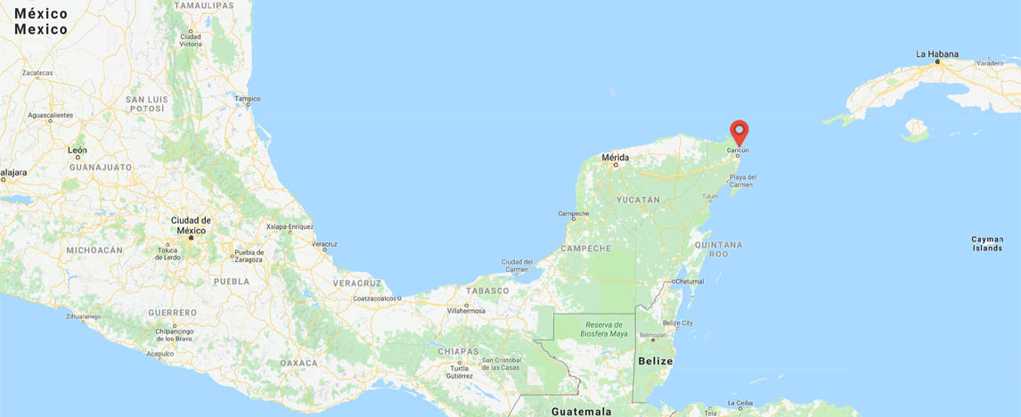 mapa Cancún